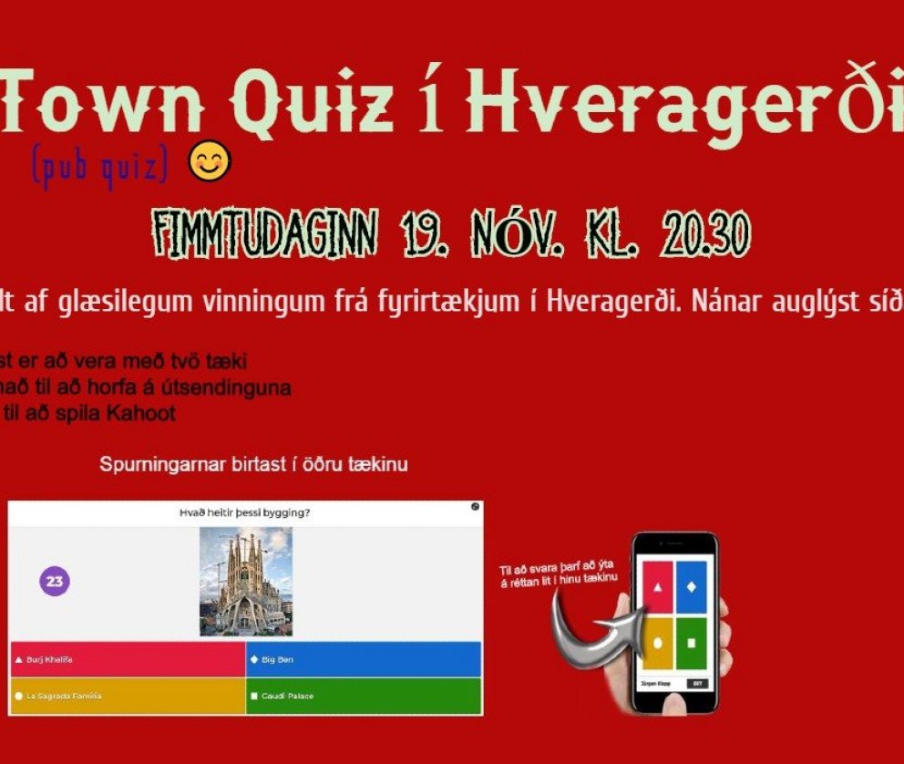 Town Quiz spurningaleikurinn lukkaðist vel