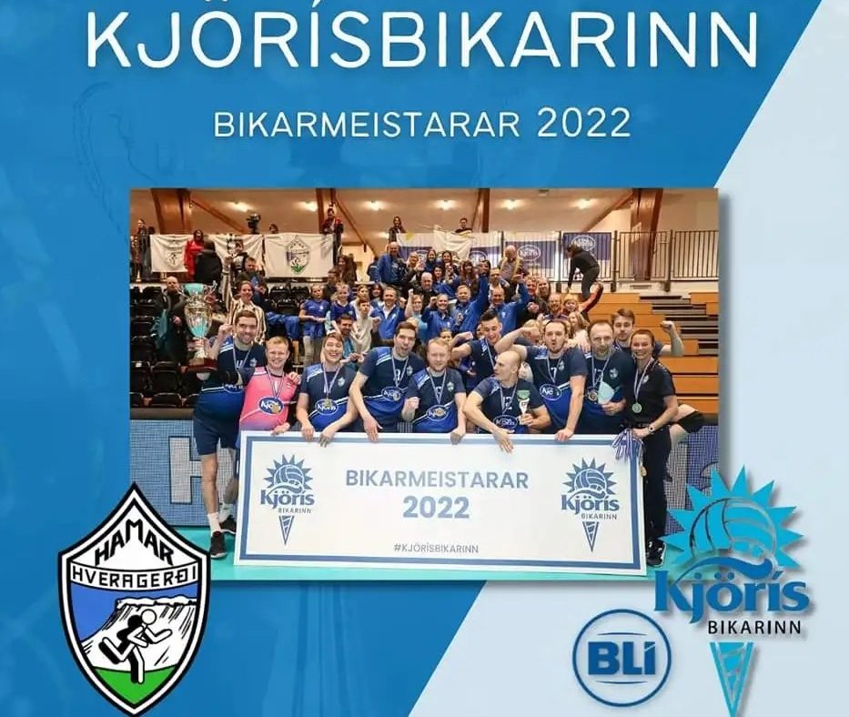 Karlalið Blakdeildar Hamars bikarmeistarar 2022
