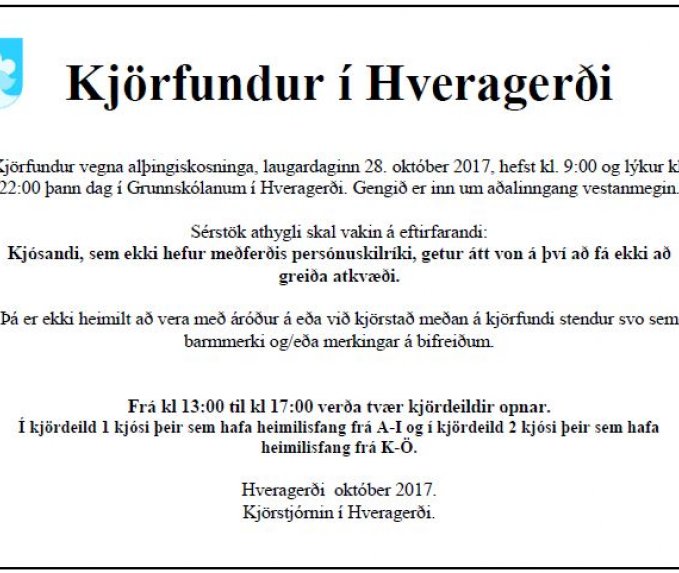 Kjörfundur í Hveragerði
