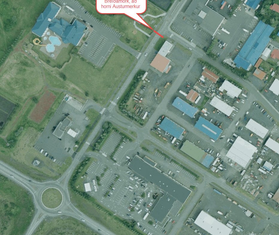 Þverun götu Breiðamörk-Austurmörk vegna endurnýjunar gufuveitu