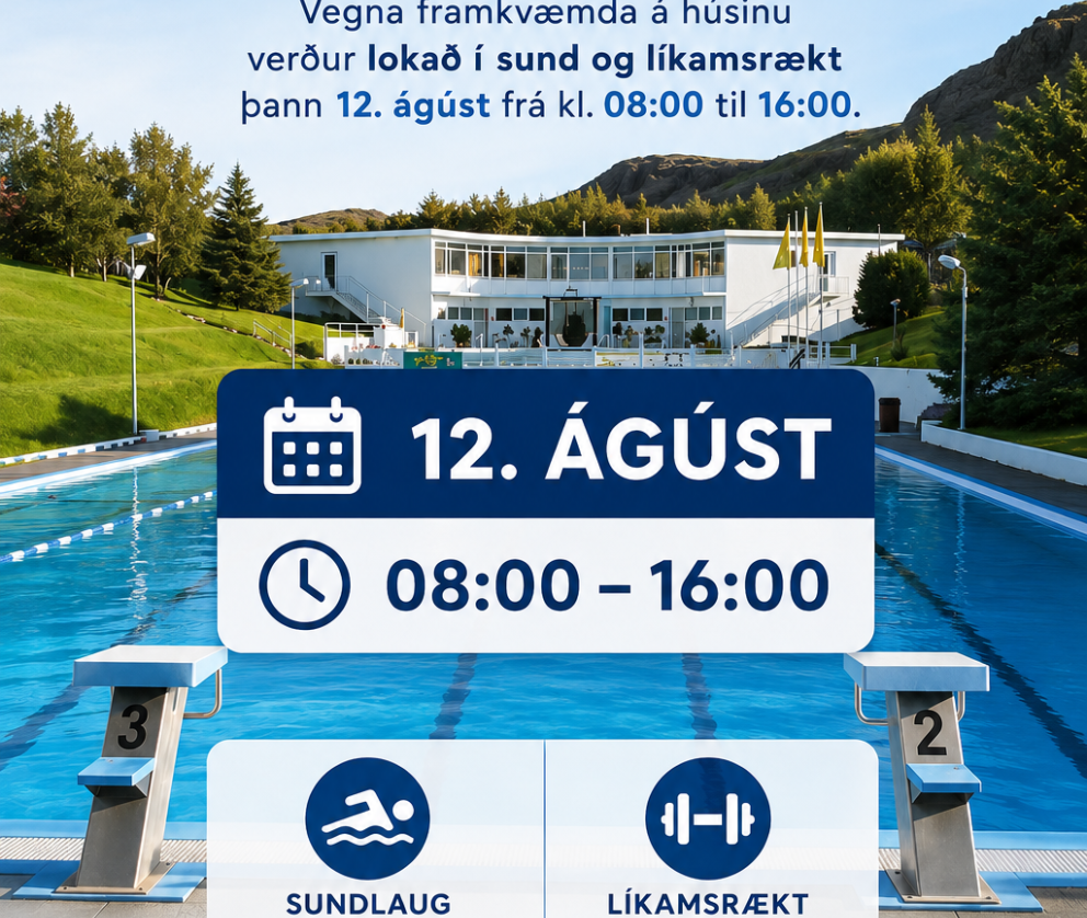 Lokun 12. ágúst í Sundlauginni í Laugaskarði