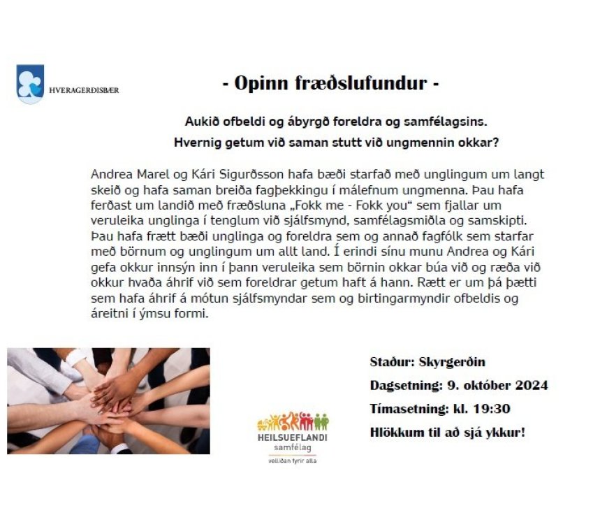 Opinn fræðslufundur um ofbeldi og ábyrgð