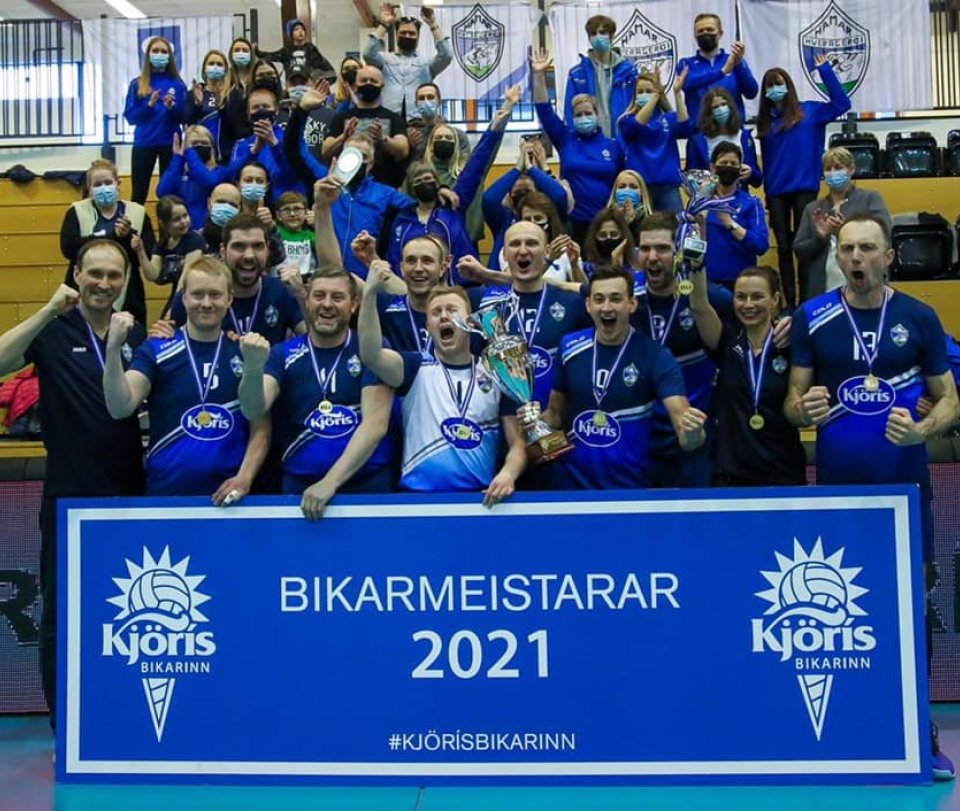 Karlalið Hamars bikarmeistarar í blaki