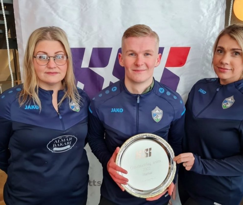 f.v. Sara Margrét Hammer, Unnar Magnússon og Eydís Valgerður Valgarðsdóttir frá Hamri.
