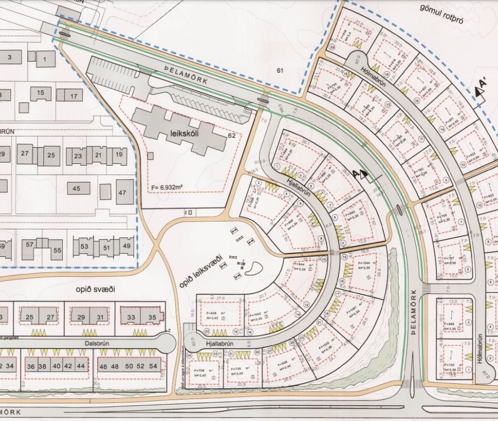 Lóðir við Hólmabrún lausar til úthlutunar