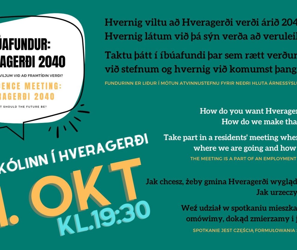Íbúafundur um atvinnustefnu Neðri hluta Árnessýslu