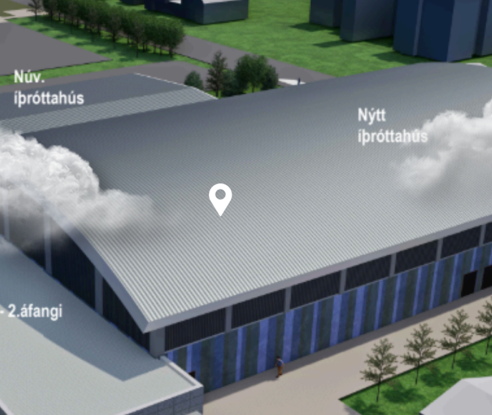 Fyrsta skóflustunga við nýtt íþróttahús við Skólamörk