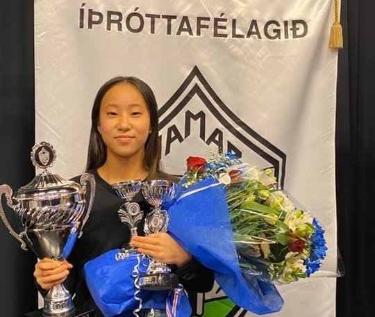 Margrét Guangbing Hu badmintonkona var kosin íþróttamaður Hamars ársins 2019