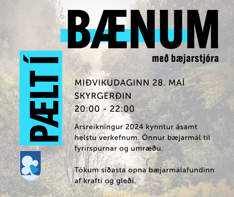 PÆLT Í BÆNUM með bæjarstjóra