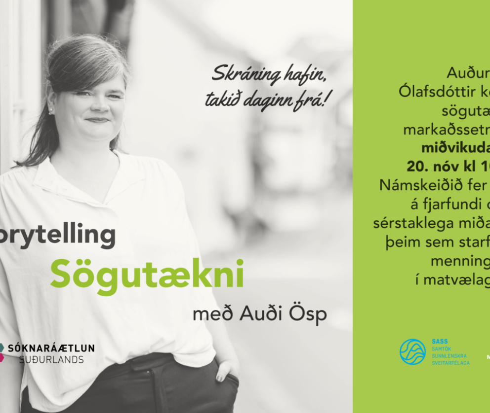 Sögutækni á miðlum - námskeið með Auði Ösp