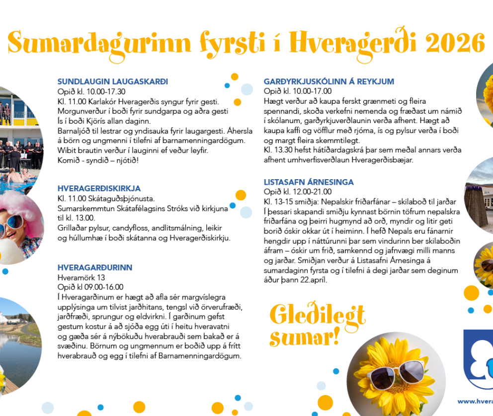 Sumardagurinn fyrsti í Hveragerði