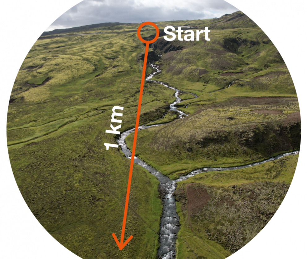 Kílómetra löng Zip-lína (sviflína) í Hveragerði