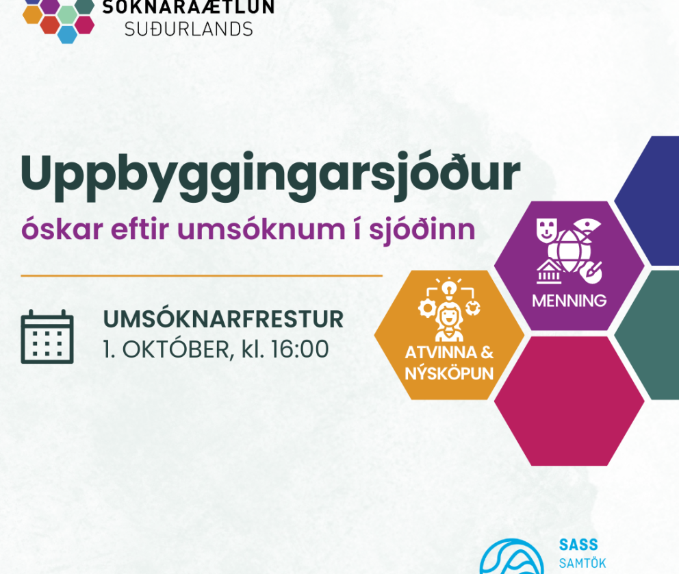 Uppbyggingarsjóður Suðurlands - opið fyrir umsóknir