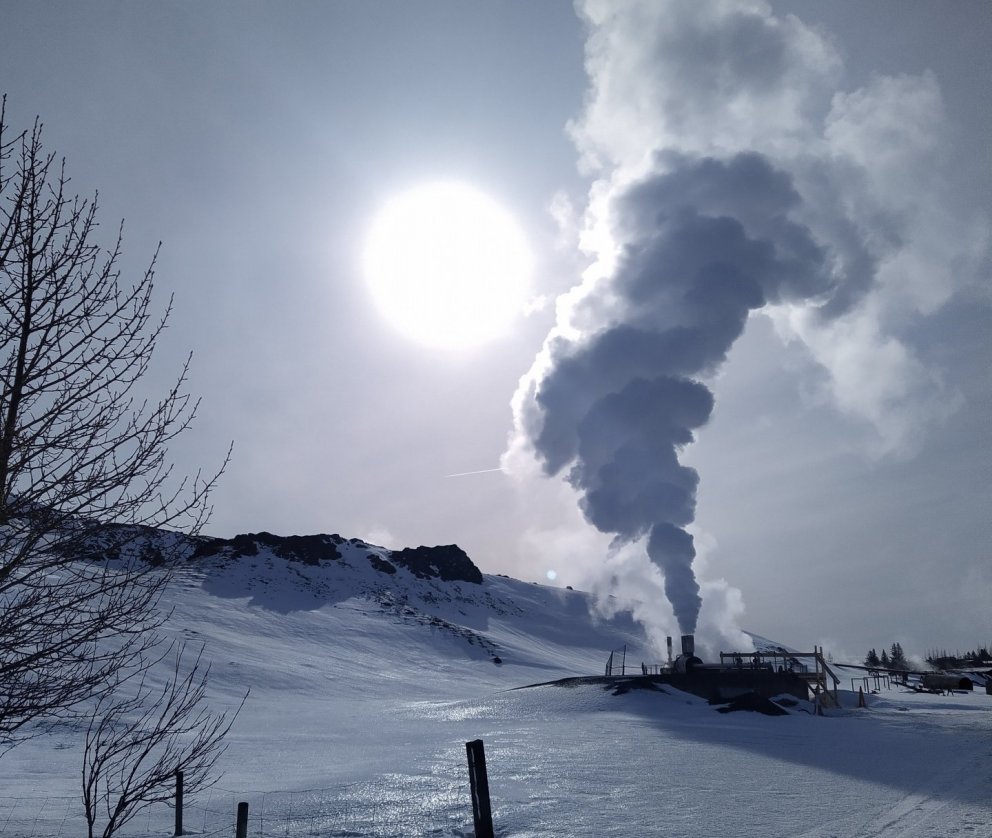 Falleg vetrarmynd tekin af Soffíu Theódórsdóttur í mars 2020.